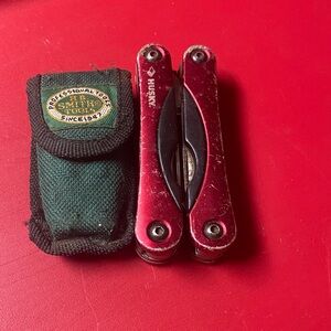 Red Multi-Tool with Pouch